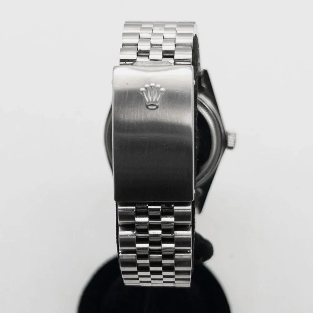 ROLEX 36mm DATEJUST SS 18k White Gold Mens Watch CARD & SERVICED